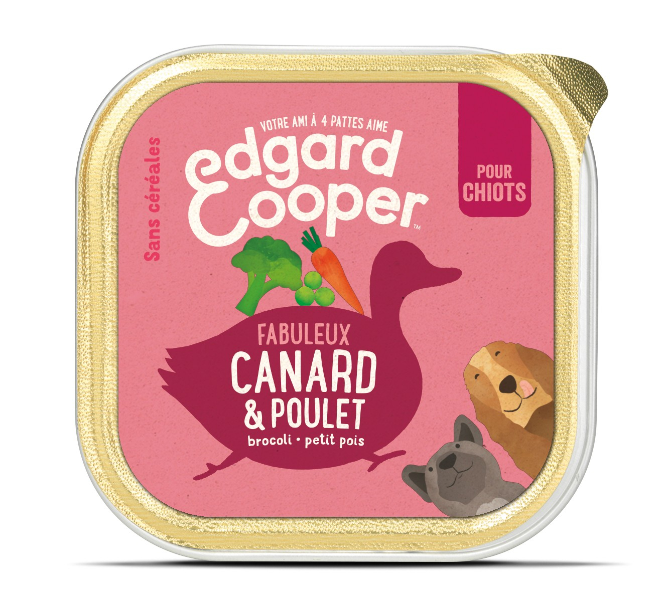 Edgard & Cooper Scatolette Fabuleux Anatra e Pollo fresco per cuccioli