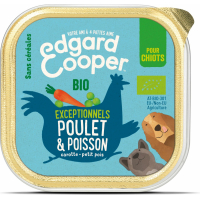 Edgard & Cooper Barquette Pâtée Poulet et Poisson frais Biologique pour Chiot