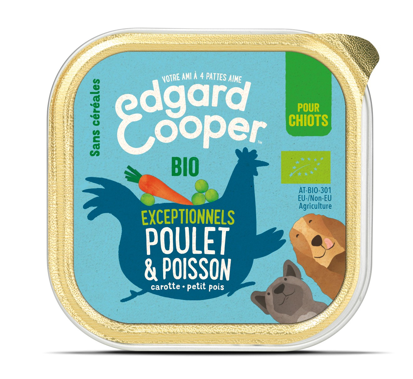 Edgard & Cooper Bio Tarrina de Pollo y Pescado para cachorros