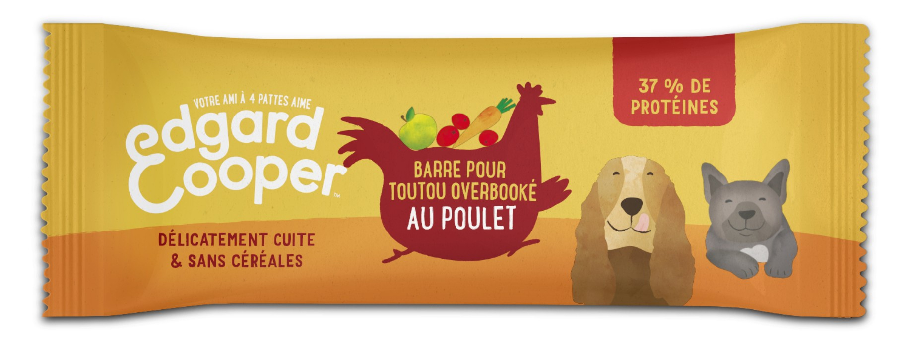 Edgard & Cooper Friandise Barre Protéinée Poulet frais Sans Céréales