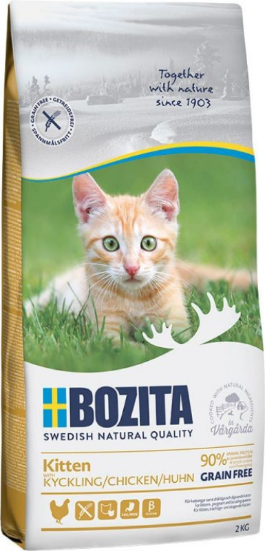 BOZITA Cat Sans Céréales au Poulet pour chaton
