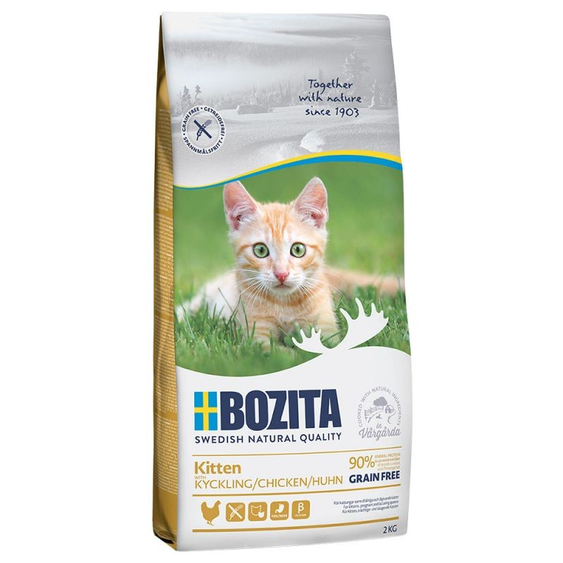 BOZITA Cat Sans Céréales au Poulet pour chaton