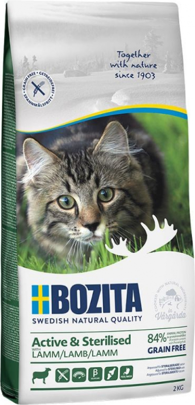 BOZITA Cat Active & Sterilised Sans Céréales à l'Agneau pour chat