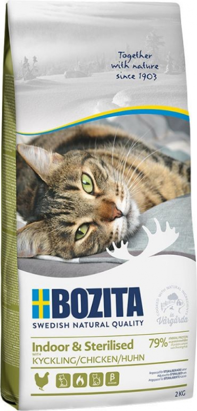 BOZITA Indoor & Sterilised mit Huhn für Katzen