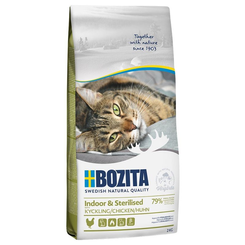 BOZITA Indoor & Sterilised mit Huhn für Katzen