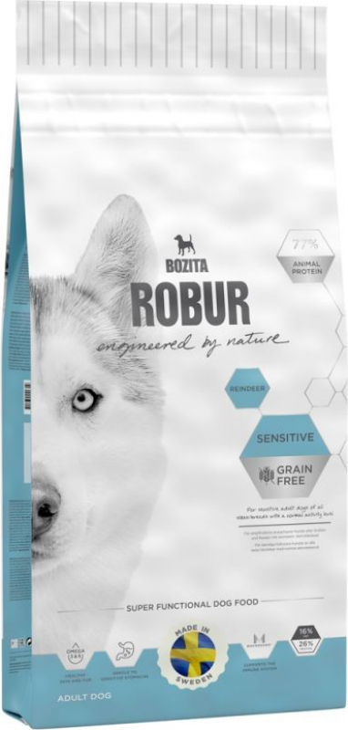 BOZITA Robur Sensitive Getreidefrei mit Rentier für empfindliche Hunde