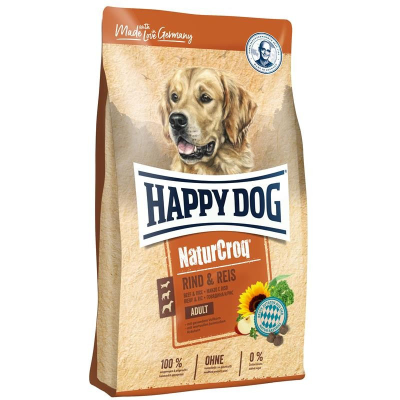 Happy Dog NaturCroq mit Rind & Reis für erwachsene Hunde