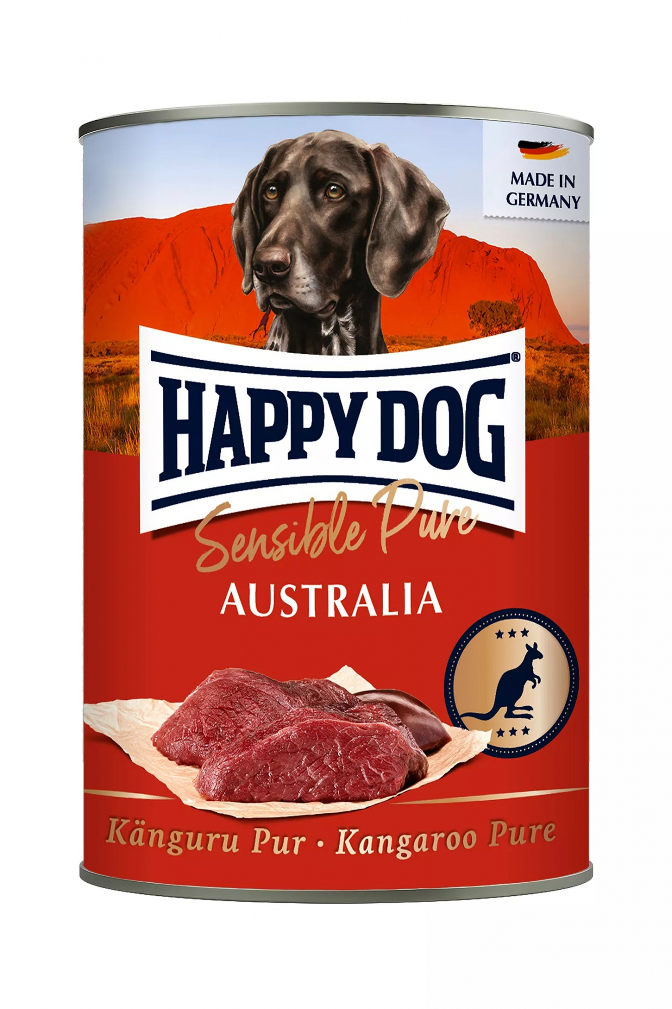 Happy Dog Nassutter mit 100% Kängurufleisch für erwachsene Hunde - 400g