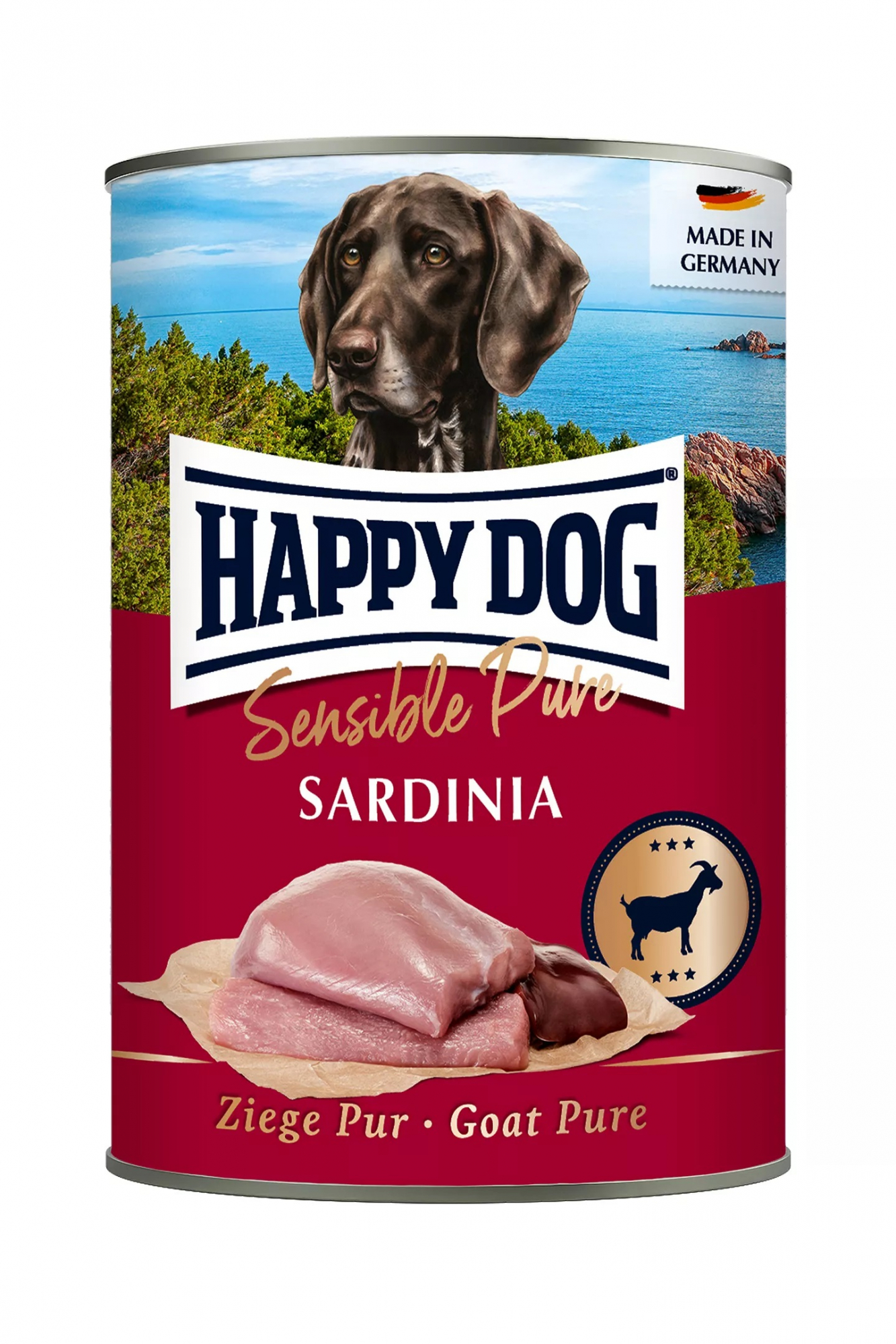 Happy Dog Sensible Sardinia 100% Cabra Comida húmeda para perros - 400g