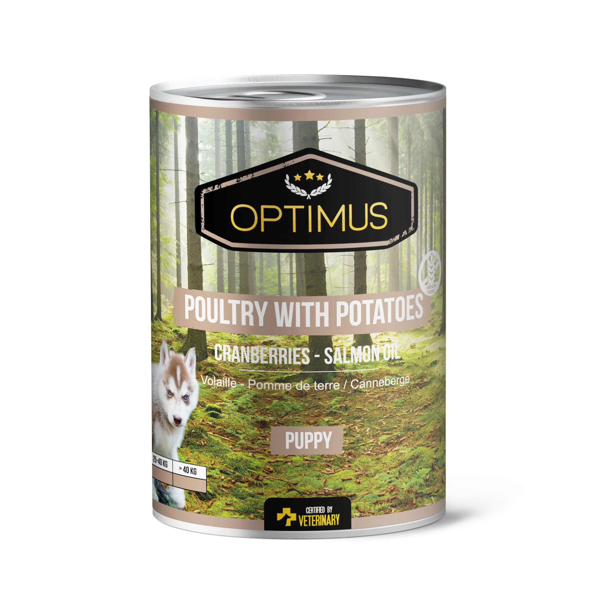 Natvoer Optimus Grain Free Puppy - Poultry with potatoes