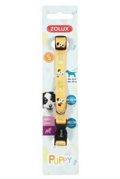 Verstelbare nylon halsband Puppy Mascotte - geel
