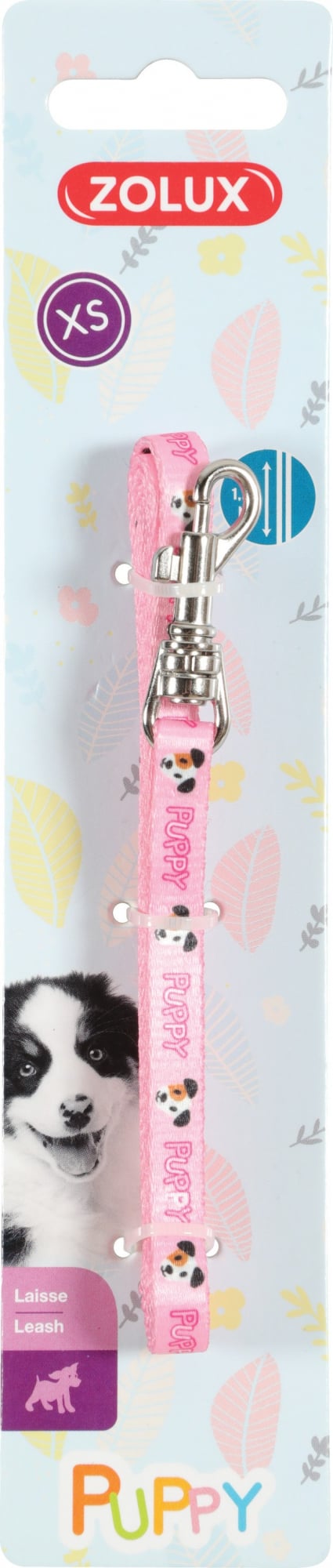 Trela de nylon cachorro Puppy Mascotte - rosa