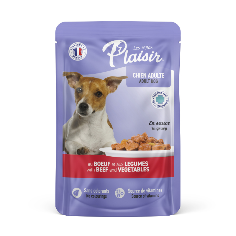 Repas Plaisir Émincés en sauce pour chien adulte - 2 recettes au choix