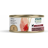 VIGOR & SAGE Grain Free Pollo y Bayas de Goji comida húmeda para cachorros