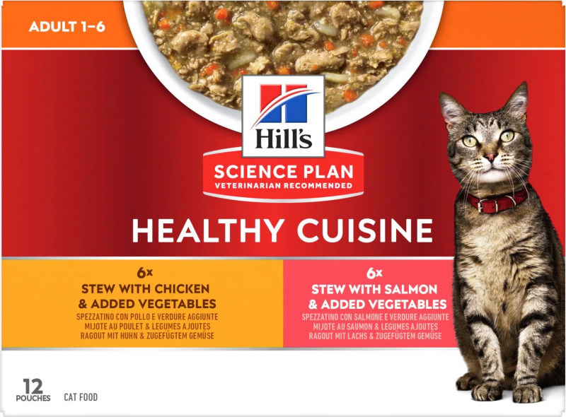 Hill's Science Plan Adult Mijotés Healthy Cuisine poulet saumon pour chat 