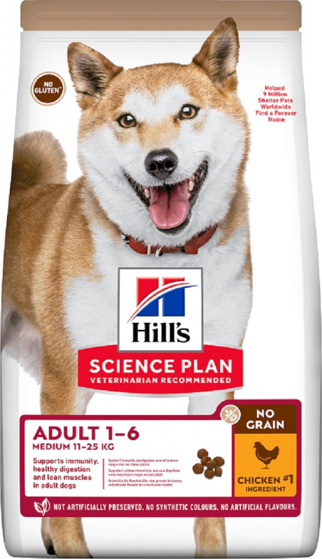 Hill's Science Plan NO GRAIN Adult ração seca de frango para cão adulto