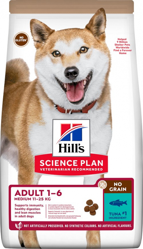 Hill's Science Plan NO GRAIN Adult croquettes au thon pour chien adulte 