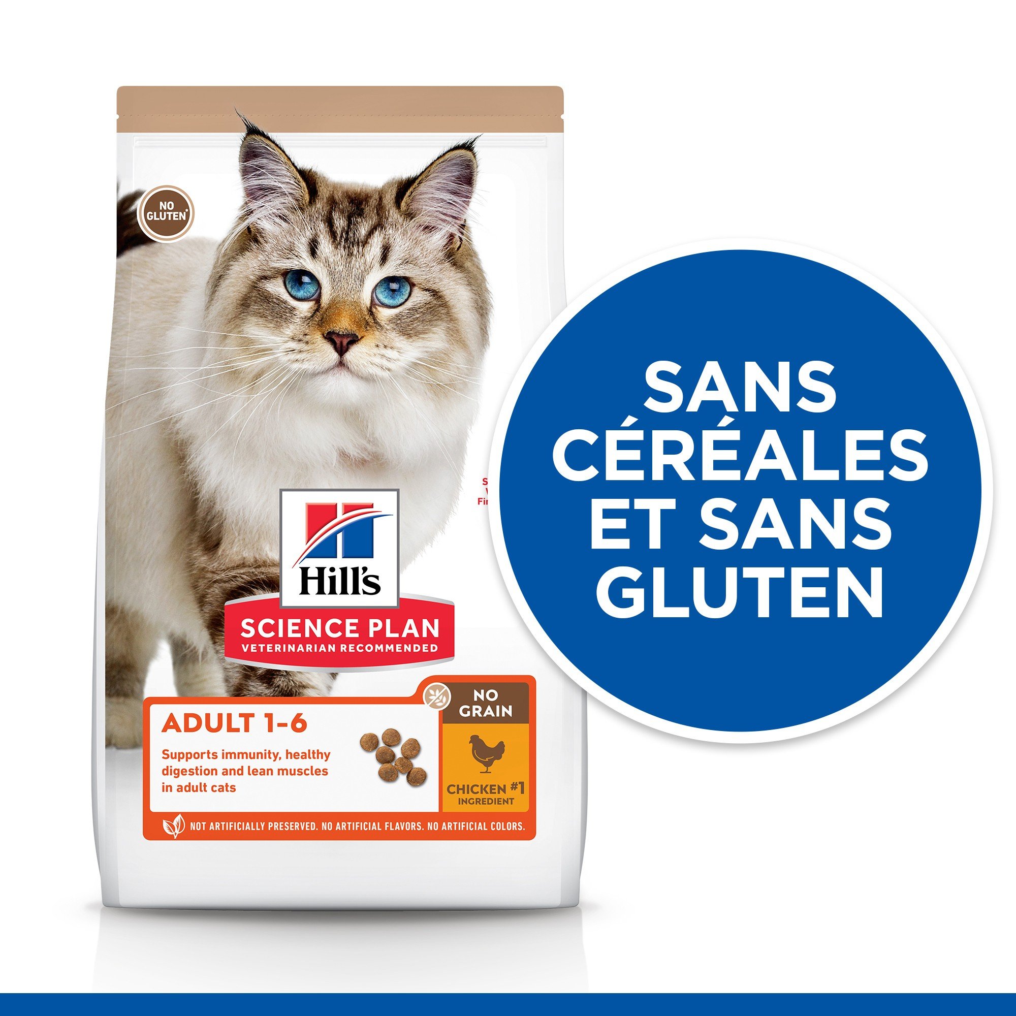 Hill's Science Plan NO GRAIN Adult Trockenfutter mit Huhn für erwachsene Katzen