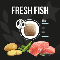 Ração seca para cão adulto com peixe fresco e sem cereais OPTIMUS Fresh Fish