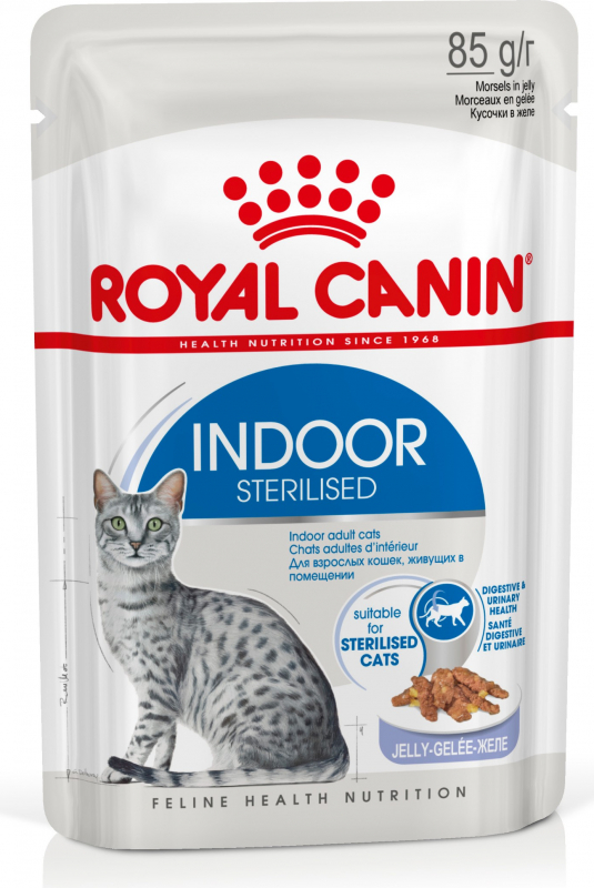 Royal Canin INDOOR STERILISED Bocaditos en gelatina para gatos