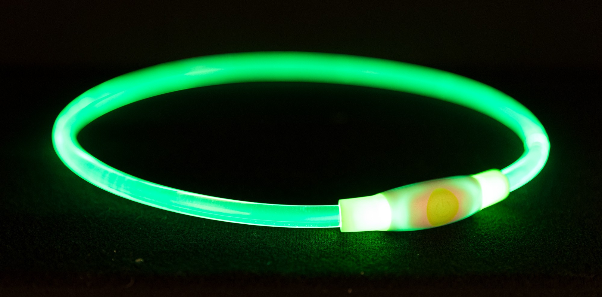 Flash lichtgevende halsband USB, groen