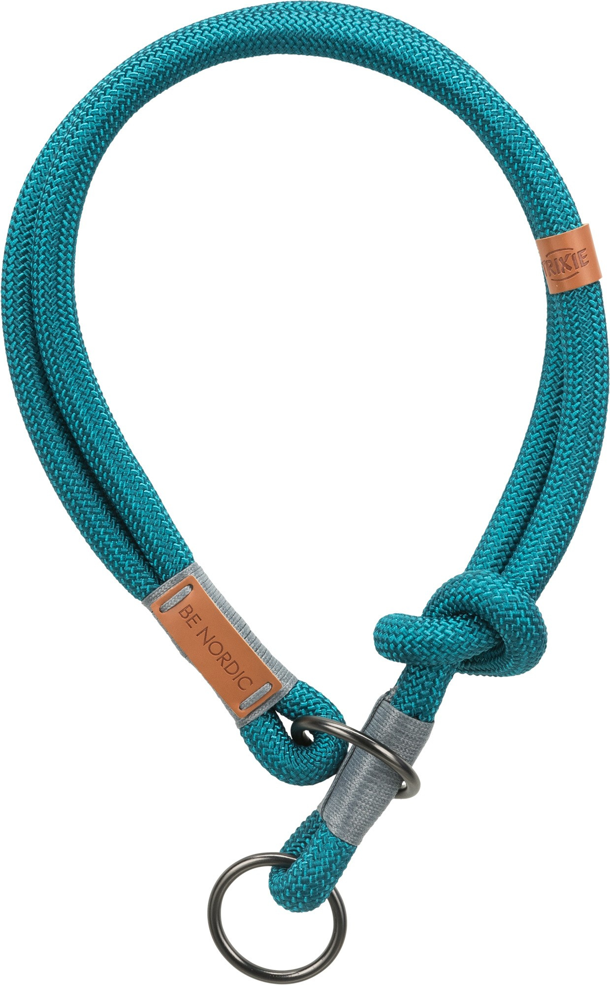 BE NORDIC collier semi-étrangleur en corde - Pétrole/Gris clair