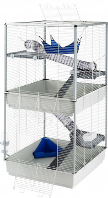 Cage deux niveaux pour Furet - H160 cm - Ferplast Furet Tower 