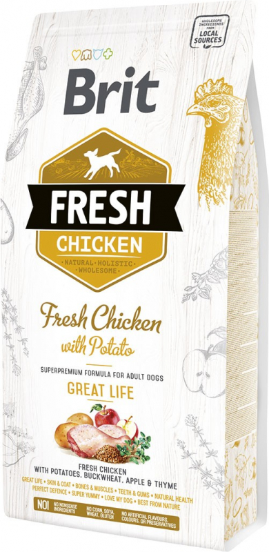 Brit Fresh mit frischem Huhn & Kartoffeln für erwachsene Hunde