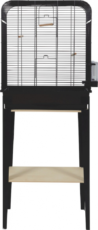 Cage oiseaux avec son meuble Chic Loft - Noir - 3 tailles disponibles