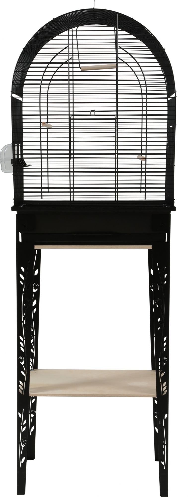 Jaula pájaros con mueble Chic Patio - Negro - 3 tamaños disponibles