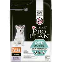PRO PLAN Medium & Large Adult OptiDigest Puppy à la Dinde Sans-Céréales pour chiot