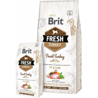 Brit Fresh à la dinde fraîche et pois pour chien adulte sédentaire, en surpoids ou senior