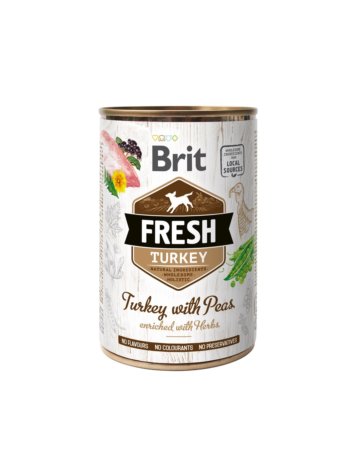 Pâtée Brit Fresh à la Dinde et au Pois pour chien