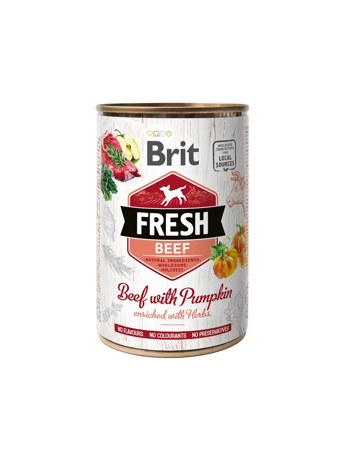Brit Fresh Nassfutter mit Rindfleisch& Kürbis für Hunde