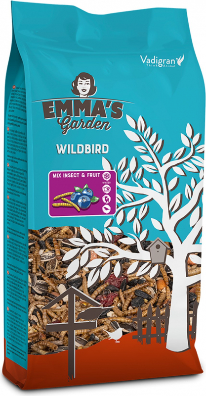 Mezcla pájaros de exterior Emma's Garden Mix Insectos & fruta - Varios envases disponibles