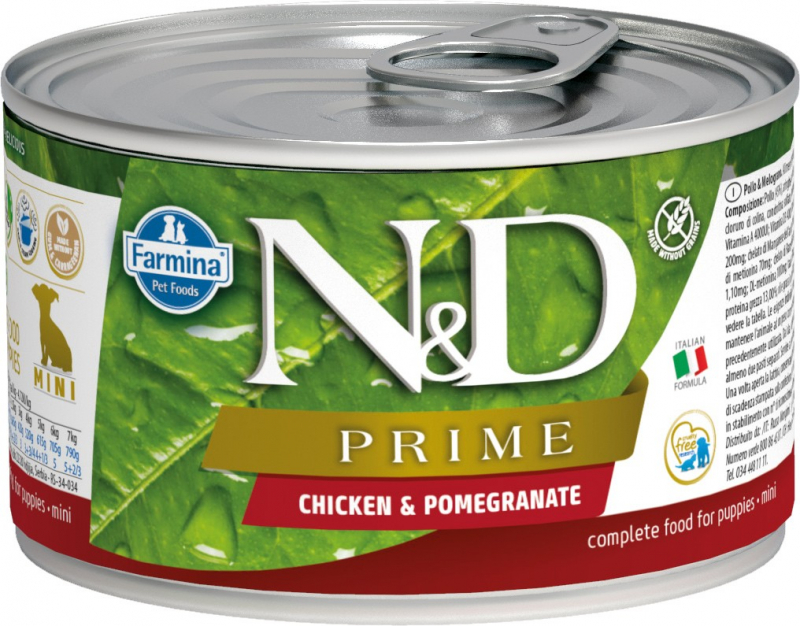 FARMINA N&D Prime Comida húmeda para cachorros con pollo y granada
