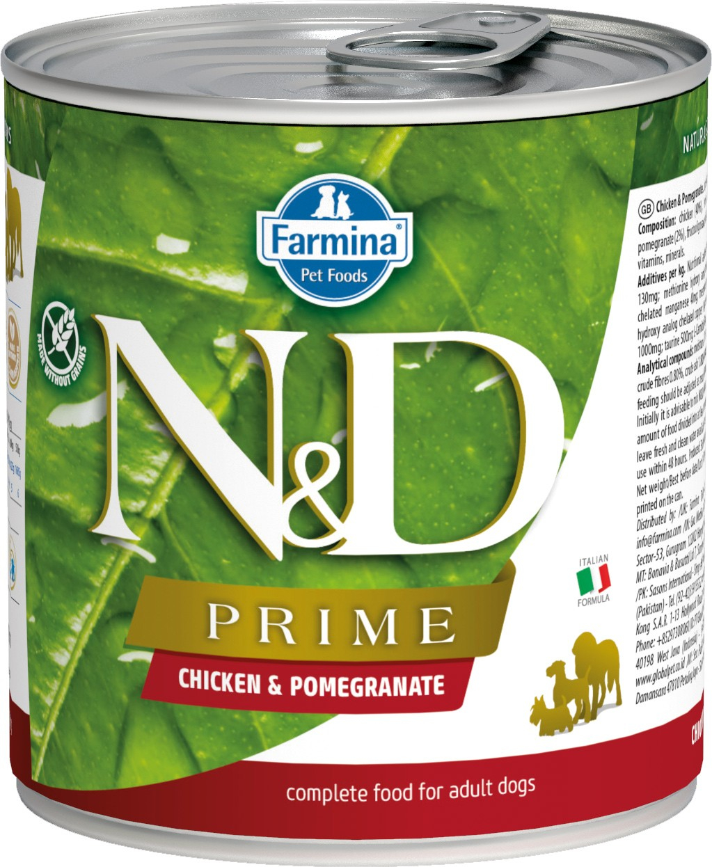 FARMINA N&D Prime Grain Free Frango & romã para cães
