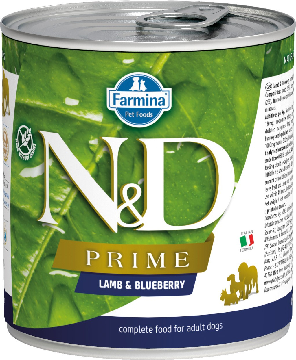 FARMINA N&D Prime Grain Free Agnello e Mirtilli per cani