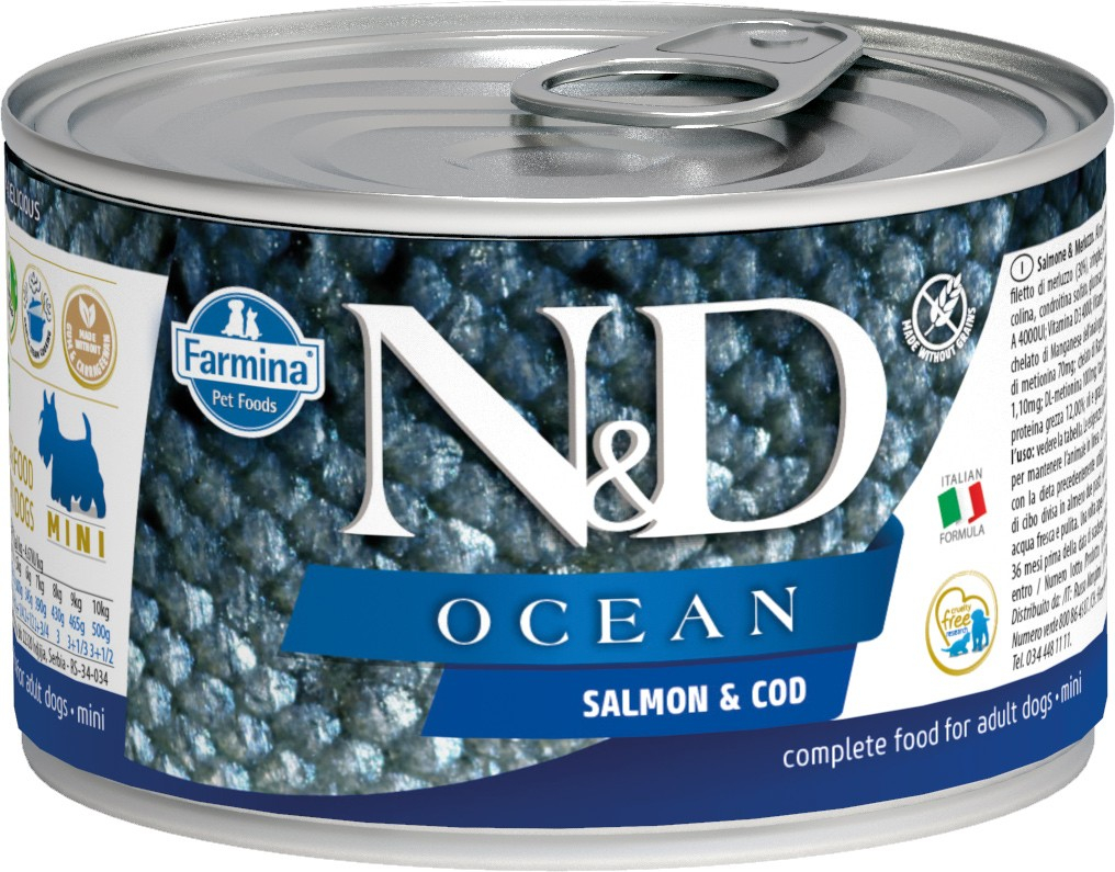 FARMINA N&D Ocean - Alimento húmido para cão de salmão & bacalhau