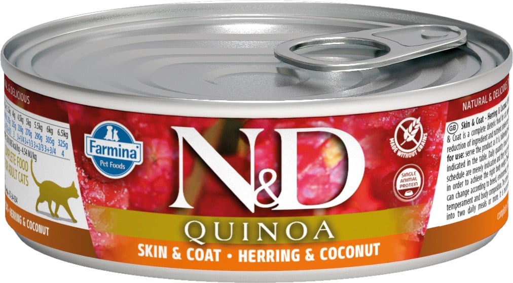 FARMINA N&D Quinoa Hareng & Noix de coco pour chat 80g