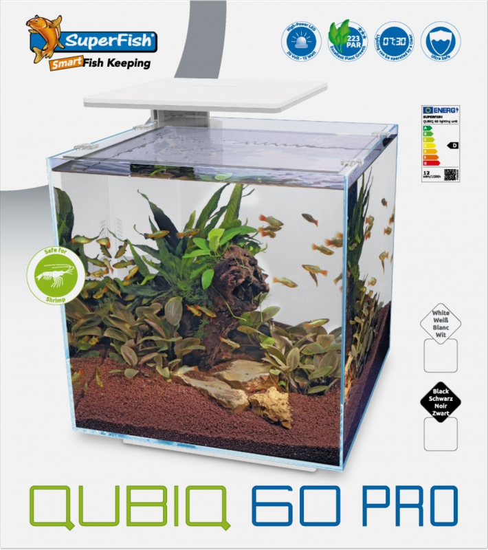 Clips de fenêtre de couvercle pour Aquarium QUBIQ 60 Pro Noir ou Blanc 60L