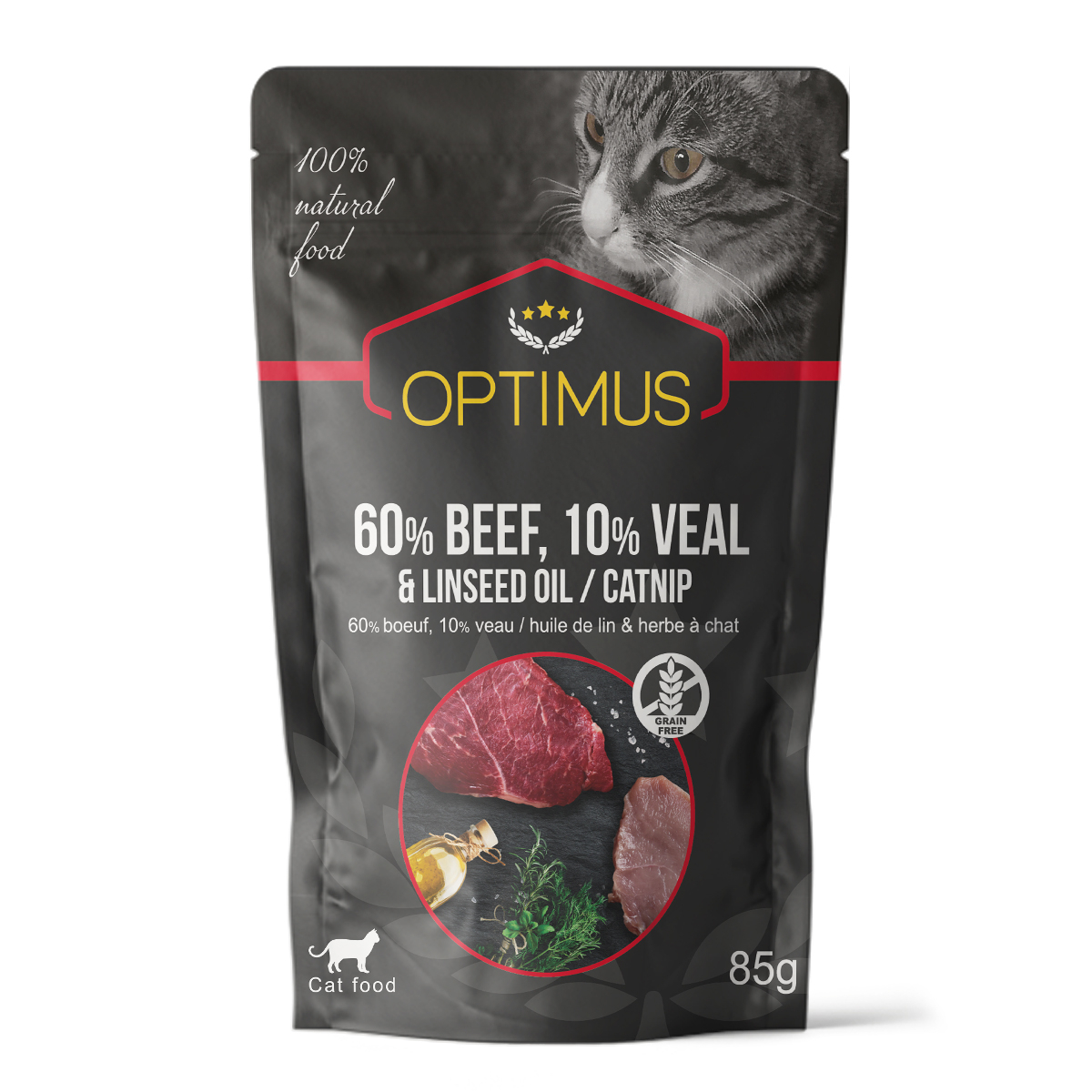 OPTIMUS Frischebeutel für Katzen - 4 Rezepte nach Wahl