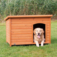 Caseta de techo plano para perros NATURA