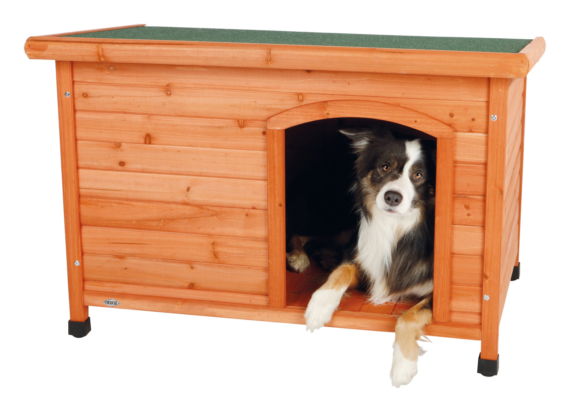 Caseta de techo plano para perros NATURA