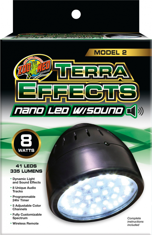 ZooMed Terra Effects Lampe Nano Led mit Sound für Terrarien