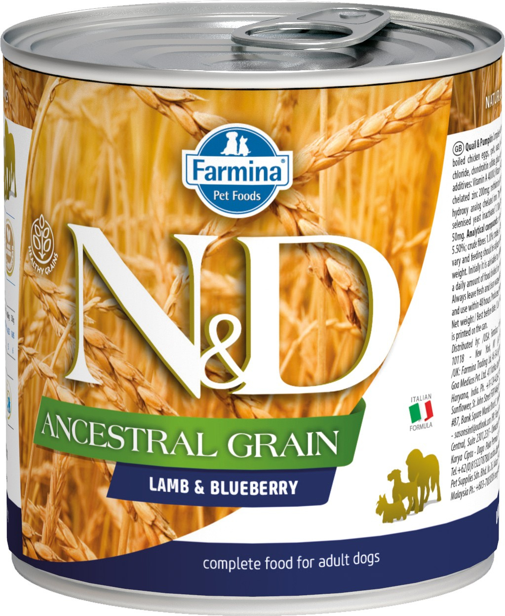 FARMINA N&D Ancestral Grain Agneau & Myrtille pour chien 