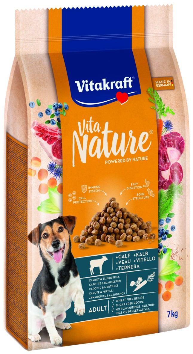 VITAKRAFT Vita Nature Kalbfleisch mit Karotten und Blaubeeren für Hunde
