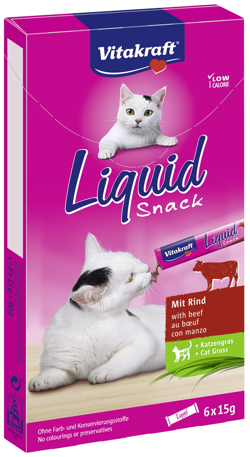 Liquid Snack Vitakraft para gatos - vários sabores disponíveis