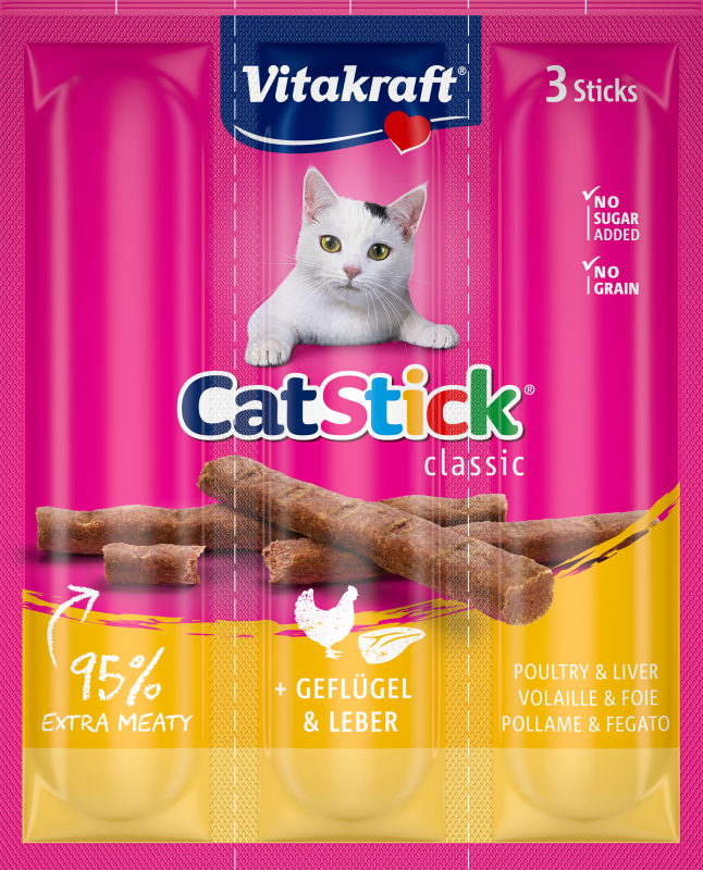 VITAKRAFT Cat-Stick mini - Guloseimas para gatos - vários sabores disponíveis