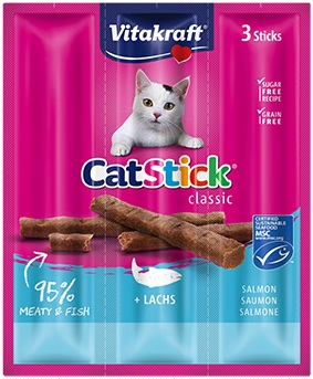 VITAKRAFT Cat-Stick Mini - Knabberspaß für Katzen - verschiedene Geschmackssorten